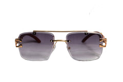 CAROMA DOUBLE BRIDGE RIMLESS SUNGLASSES